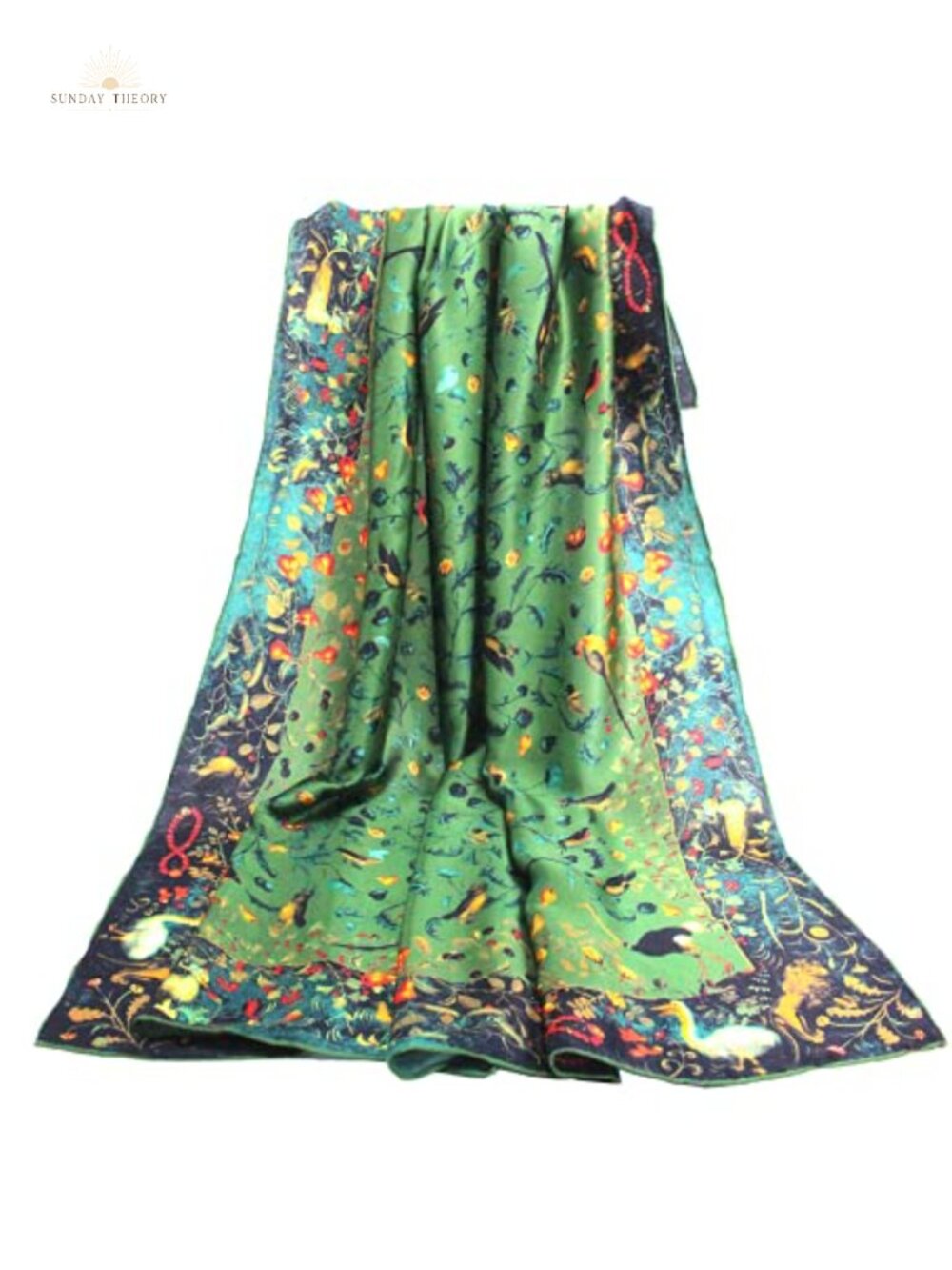 100% Silk Large Square Shawl Scarf - Multipurpose Head Wrap